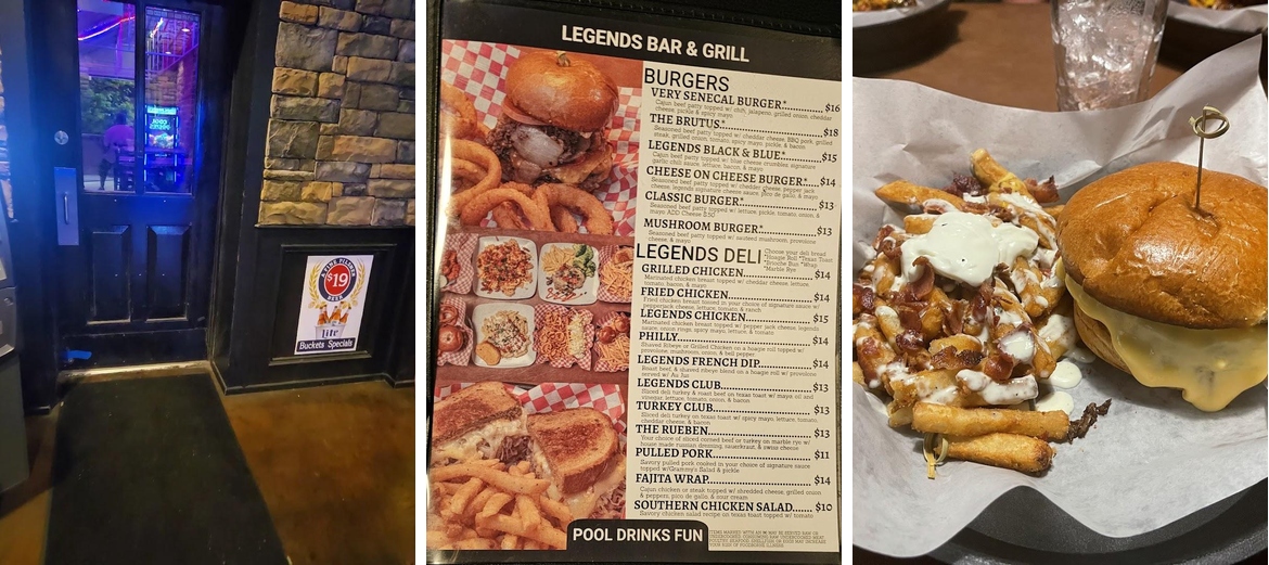 Legends Bar & Grill Menu