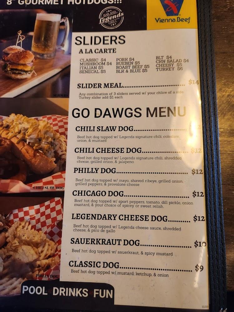 Legends Bar & Grill Menu image 2