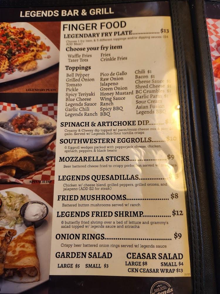 Legends Bar & Grill Menu image 3